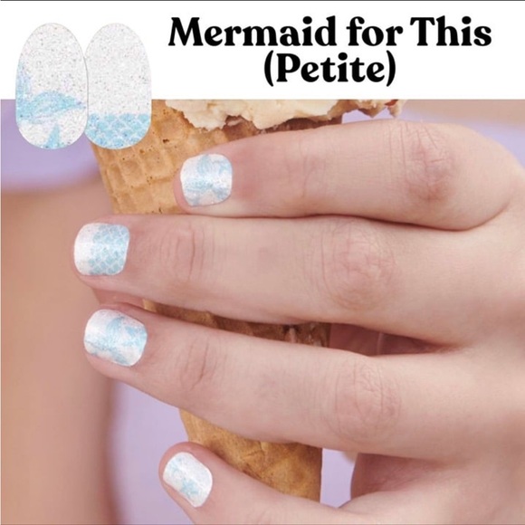 *Retired* Color Street: Mermaid for This (petite) | Scales White Blue Glitter - Picture 2 of 13